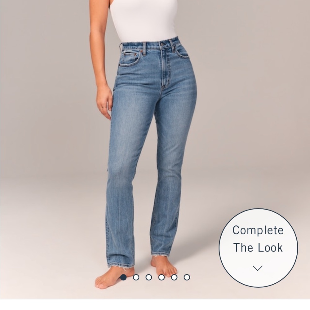 A&F 90s Slim Straight Ultra High Rise | size 8 short